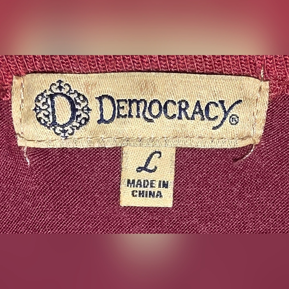 Democracy Dark Pink Lace Long Sleeve Top - Picture 2 of 4